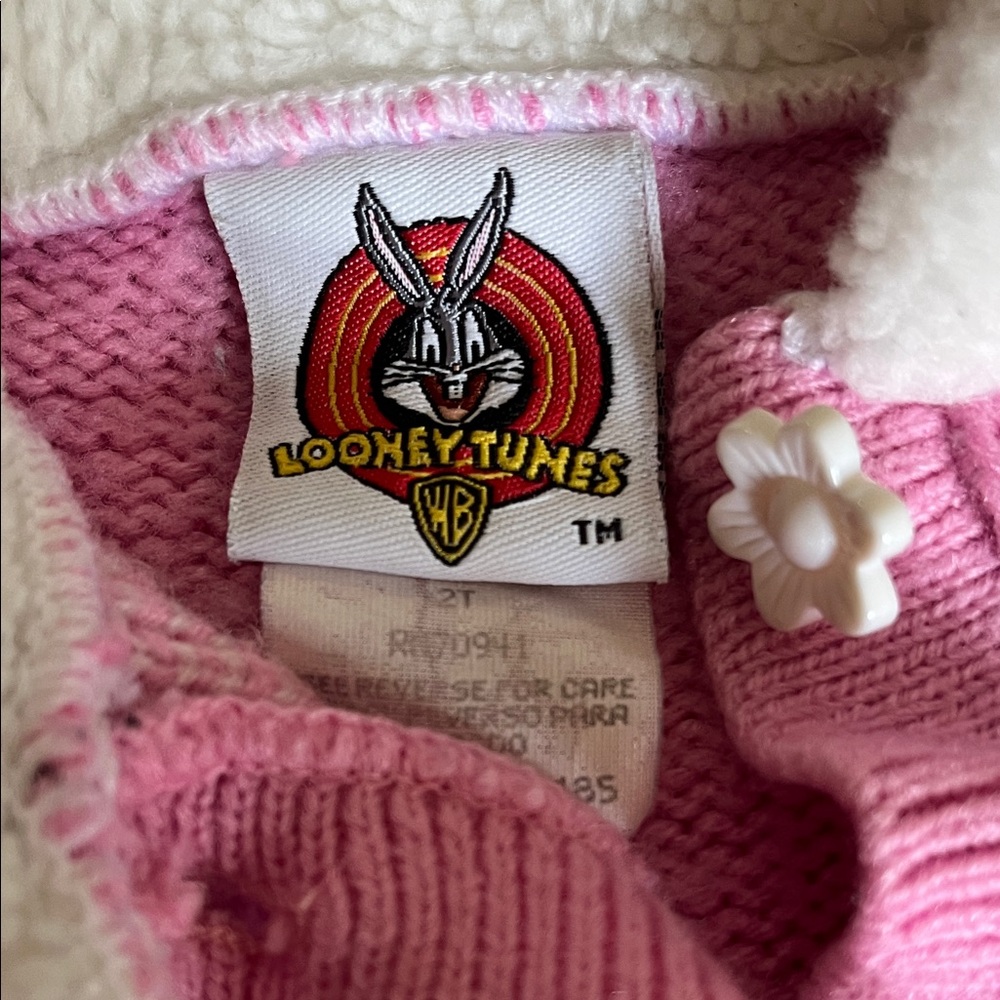 Disney Pink Kids Sweater with Embroidered Design 2T - Picture 2 of 7